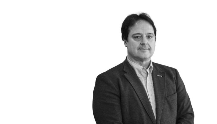 Daniel Altimiras, retrat en blanc i negre, president d'Eurecat