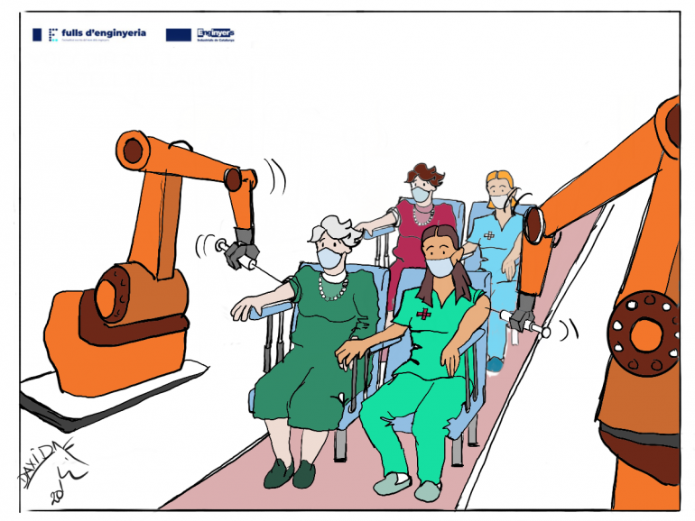 Solucions per una campanya de vacunació de la COVID-19 exitosa: braços robòtics