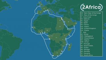 Imatge del cable submarí 2Africa