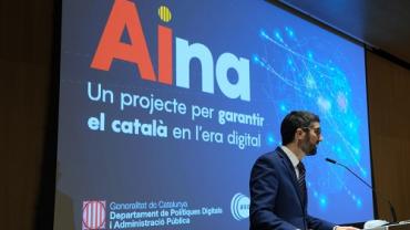 Puigneró a la presentació d'Aina.