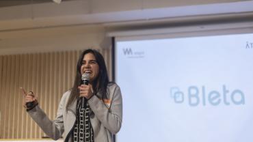 Isabel García Baños durant el premi de ScaleUp Women