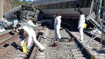 Imatge de l'accident de tren d'Adamuz