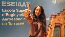 Pla mitjà de l'estudiant de l'ESEIAAT, Anna Martínez