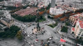 Imatge de la plaça de Colon de Barcelona.