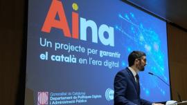 Puigneró a la presentació d'Aina.