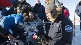 El metge de l'ESA Sergi Vaquer en el retorn d'una missió espacial