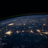 Imatge satèl·lit de la terra de nit